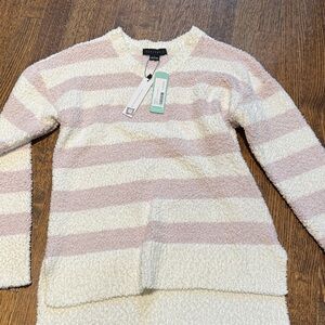 Sanctuary Pink and Cream Striped Sweater